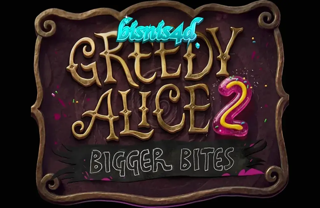 Tampilan visual slot Greedy Alice 2: Bigger Bites dengan tema steampunk gelap